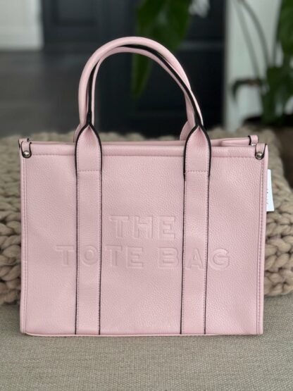 Z Damestas The Tote Bag - Leer - Roze 33 x 27 cm.