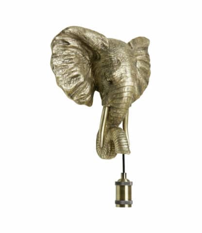 Wandlamp Olifant goud, Light & Living