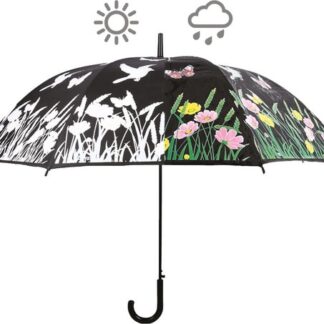 Z Zwarte paraplu die verandert van kleur bij regen.