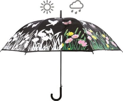 Z Zwarte paraplu die verandert van kleur bij regen.