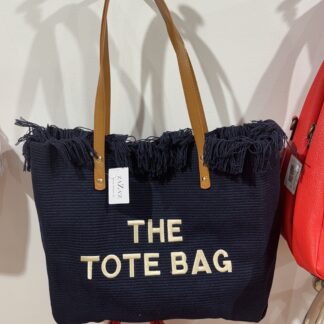 Z  Damestas The Tote Bag Shopper/strandtas Blauw Textiel.