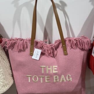 Z  Damestas The Tote Bag Shopper/strandtas Roze Textiel.