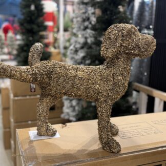 Z Plassende hond groot cm brons