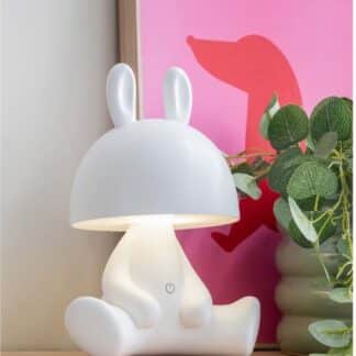 Leitmotiv Tafellamp Bunny - Wit - 22x17x27cm