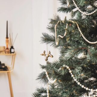 Z  3 stuks Ballonhond kerst ornament, goud voor in de boom. kerstbal