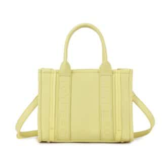 Z Damestas The Tote Bag geel 26.5 x 20.5 cm, tekst op straps