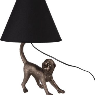 Tafellamp Aap bruin met zwarte kap