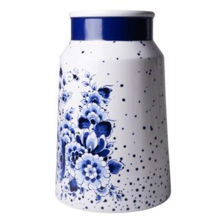 Z Melkbus Vaas Blauwe Stip groot