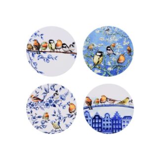 Z Onderzetters Bosvogels set van 4 10 cm.