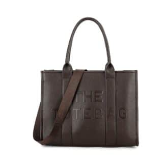 Z Damestas The Tote Bag Koffie bruin XL 39 x 31 cm (leer)