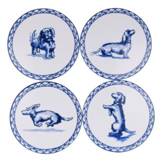 Z  Onderzetters set van 4, Nhaan van Heinen Delfts Blauw