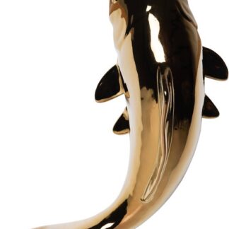 Z Wanddecoratie vis - Keramiek - Goud - Groot - 24 cm