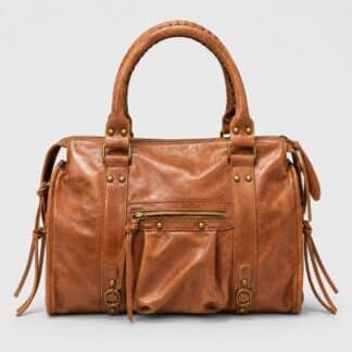 Damestas – It Girl bag - Multi Pocket bag - Echt leer - Bruin.