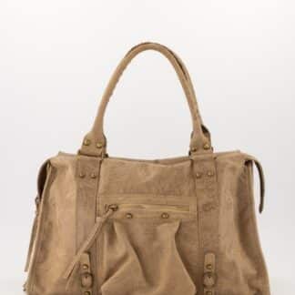 Damestas It Girl, echt leer, 41 x 34 x14 cm Zand kleur. Teatro.