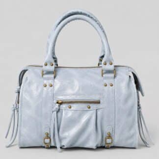 Damestas – It Girl bag - Multi Pocket bag - Echt leer - Licht Blauw.