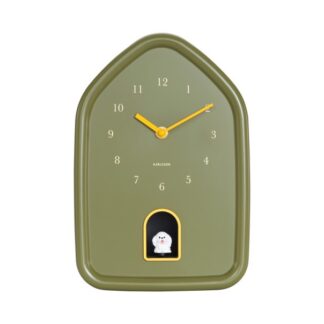 Karlsson Wandklok Modern Doggy - Groen - 29.1x20x29.1cm