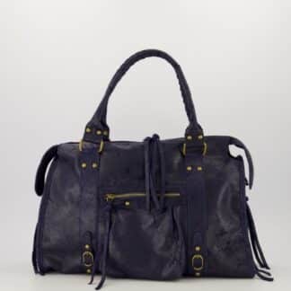 Damestas It Girl - City Bag - echt leer, 41 x 34 x14 cm Donker Blauw, Teatro.